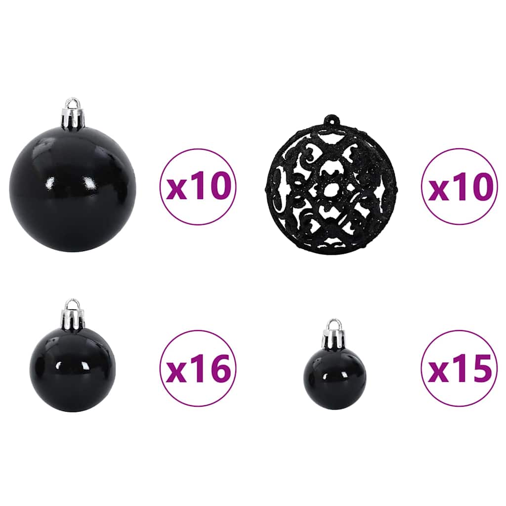 Christmas Tree with Decorative String Lights White 300 cm PVC