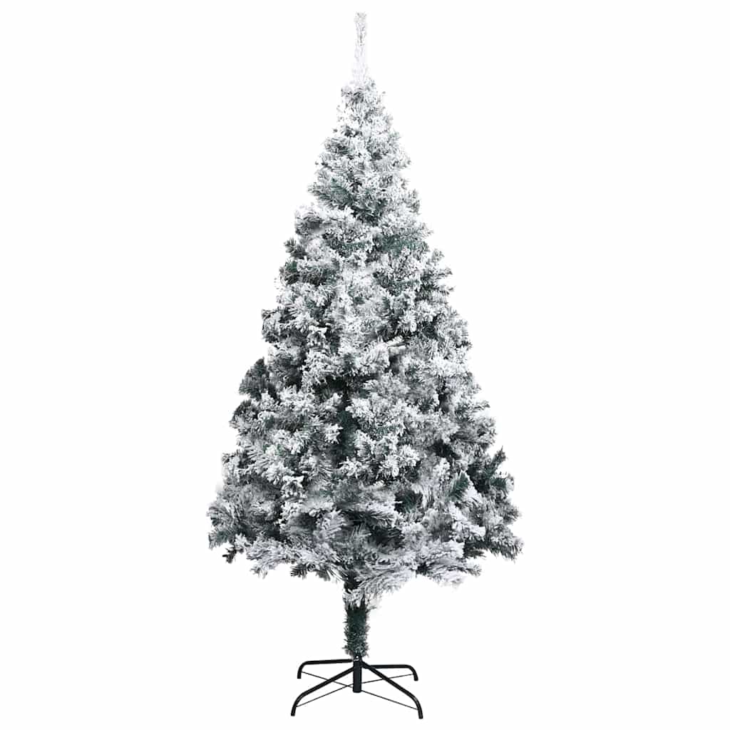Christmas Tree with Decorative String Lights White 300 cm PVC