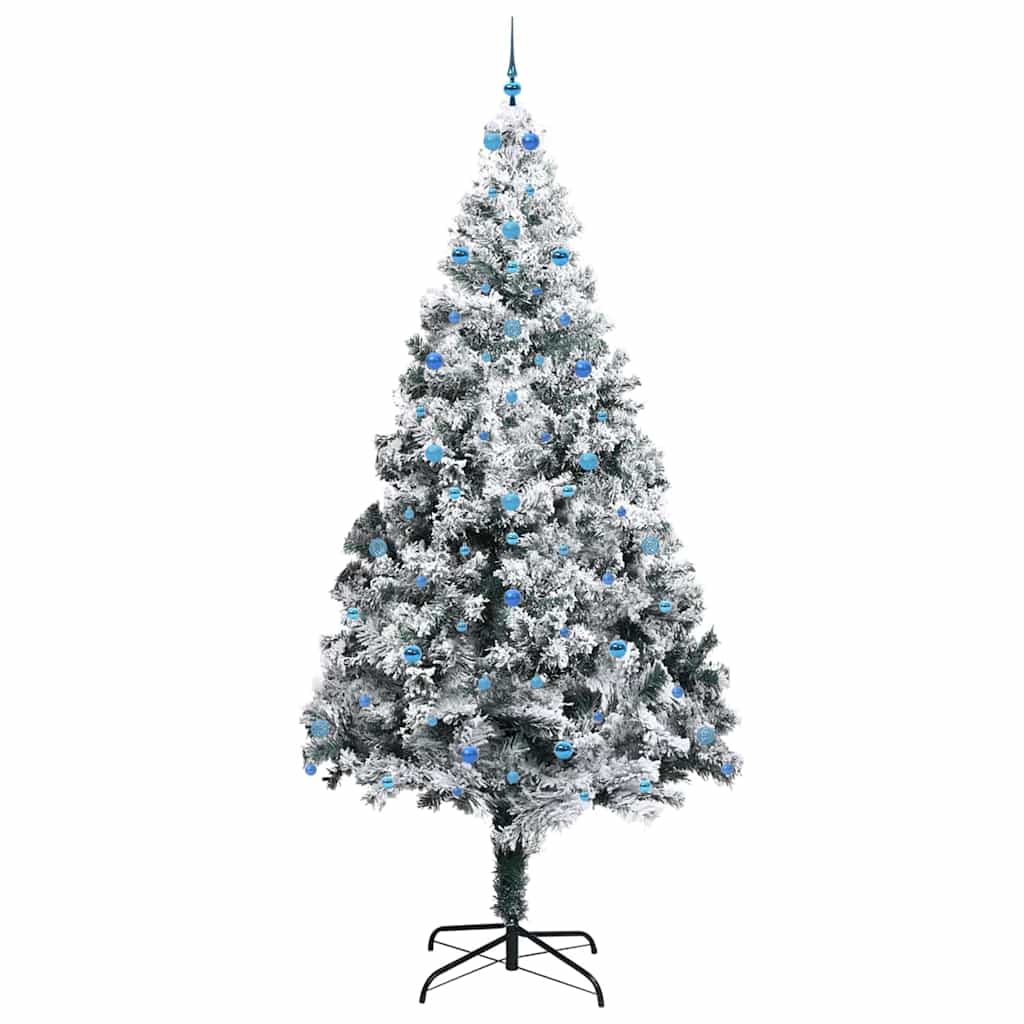 Christmas Tree with Decorative String Lights White 300 cm PVC
