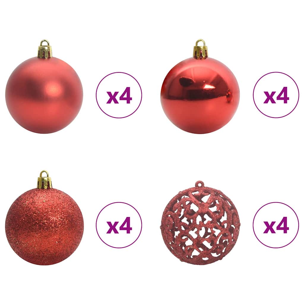 Christmas Tree with Decorative String Lights White 300 cm PVC