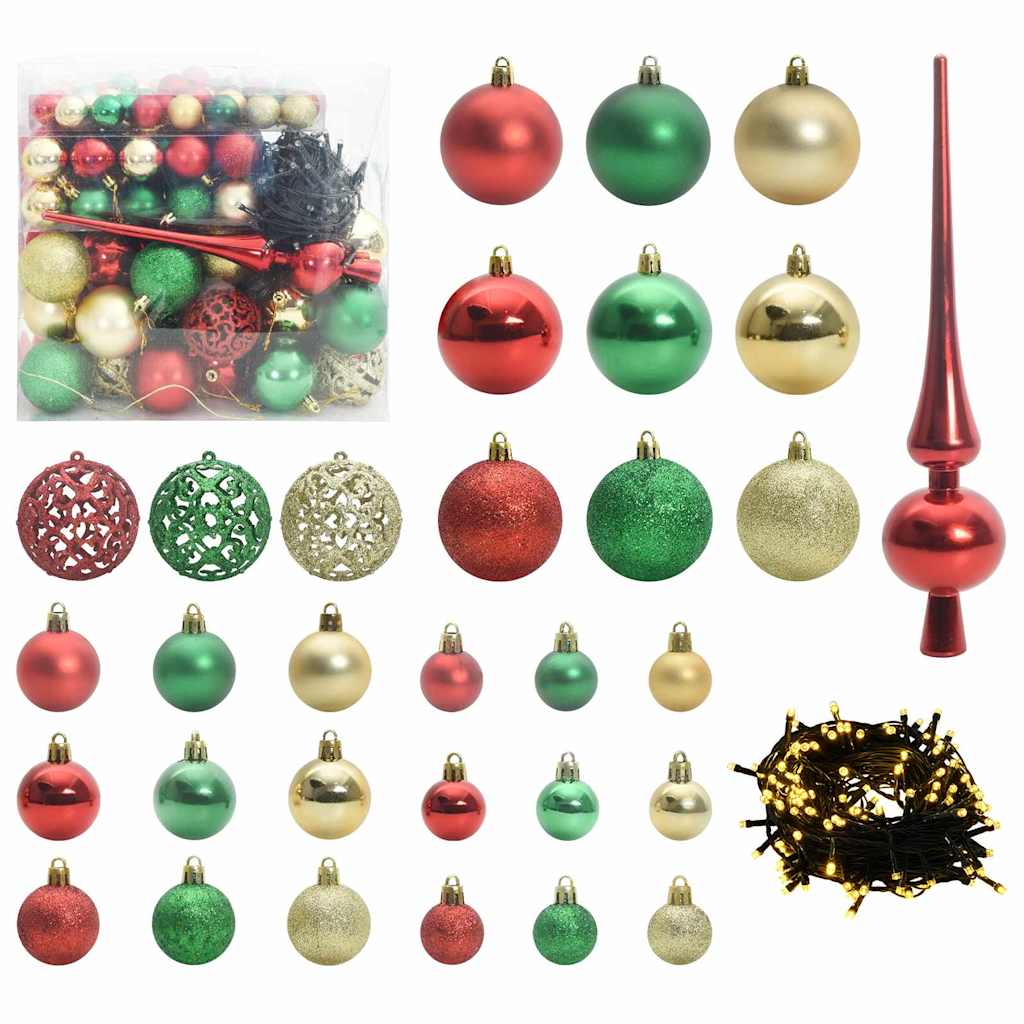 Christmas Tree with Decorative String Lights Green 400 cm PVC