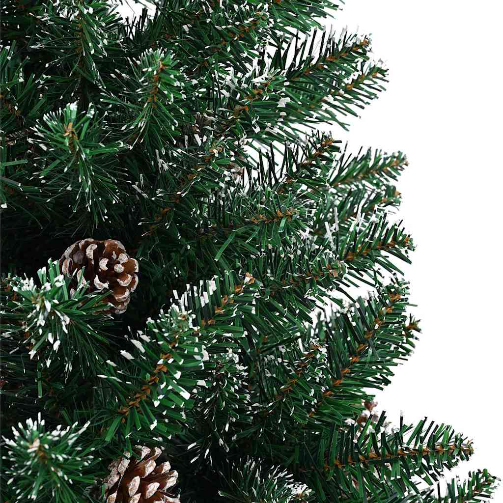 Slim Christmas Tree with 300 LEDs Green and White 180 cm