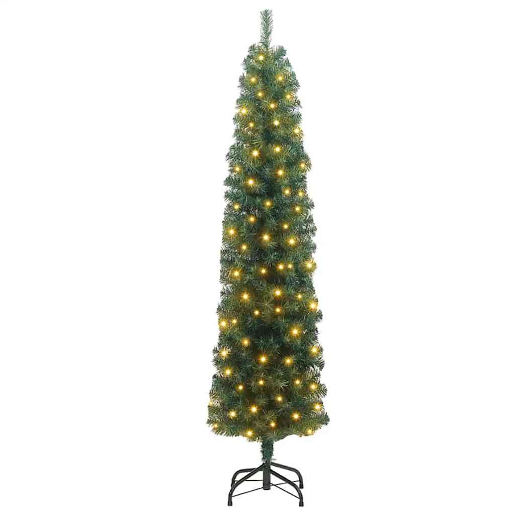 Artificial Christmas Tree with 300 LEDs with Stand Green 210 cm