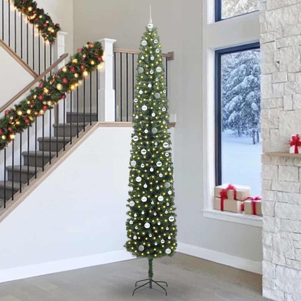Artificial Christmas Tree with 300 LEDs with Stand Green 300 cm