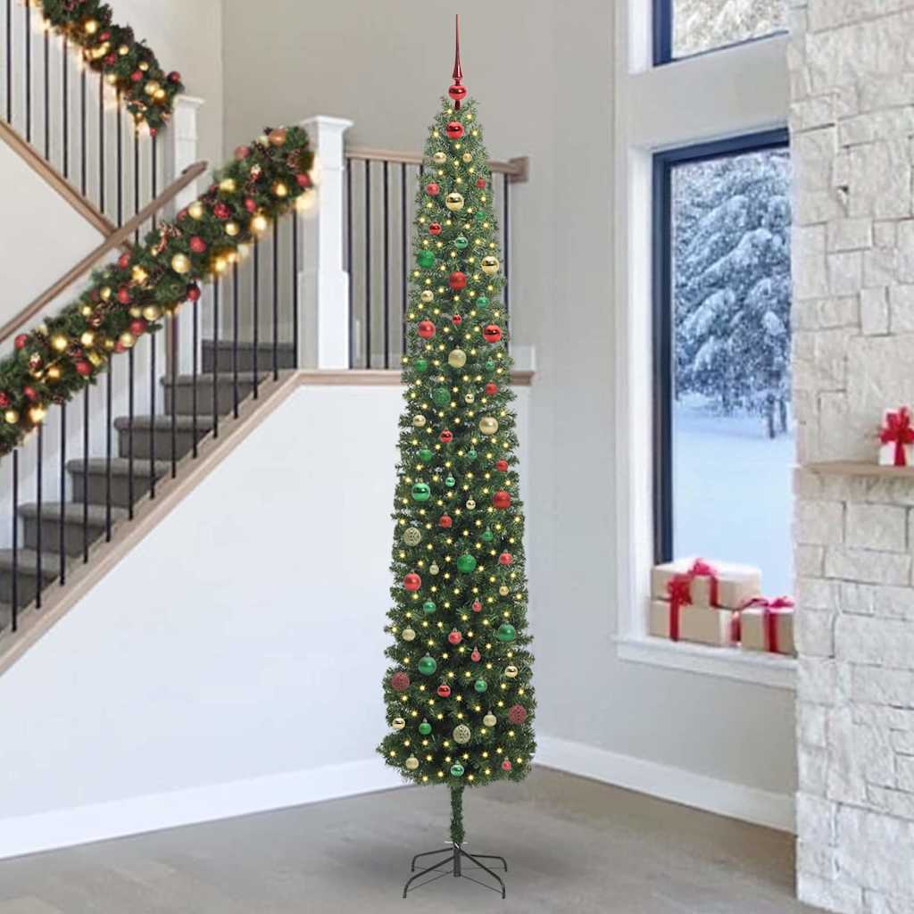 Artificial Christmas Tree with 300 LEDs with Stand Green 300 cm