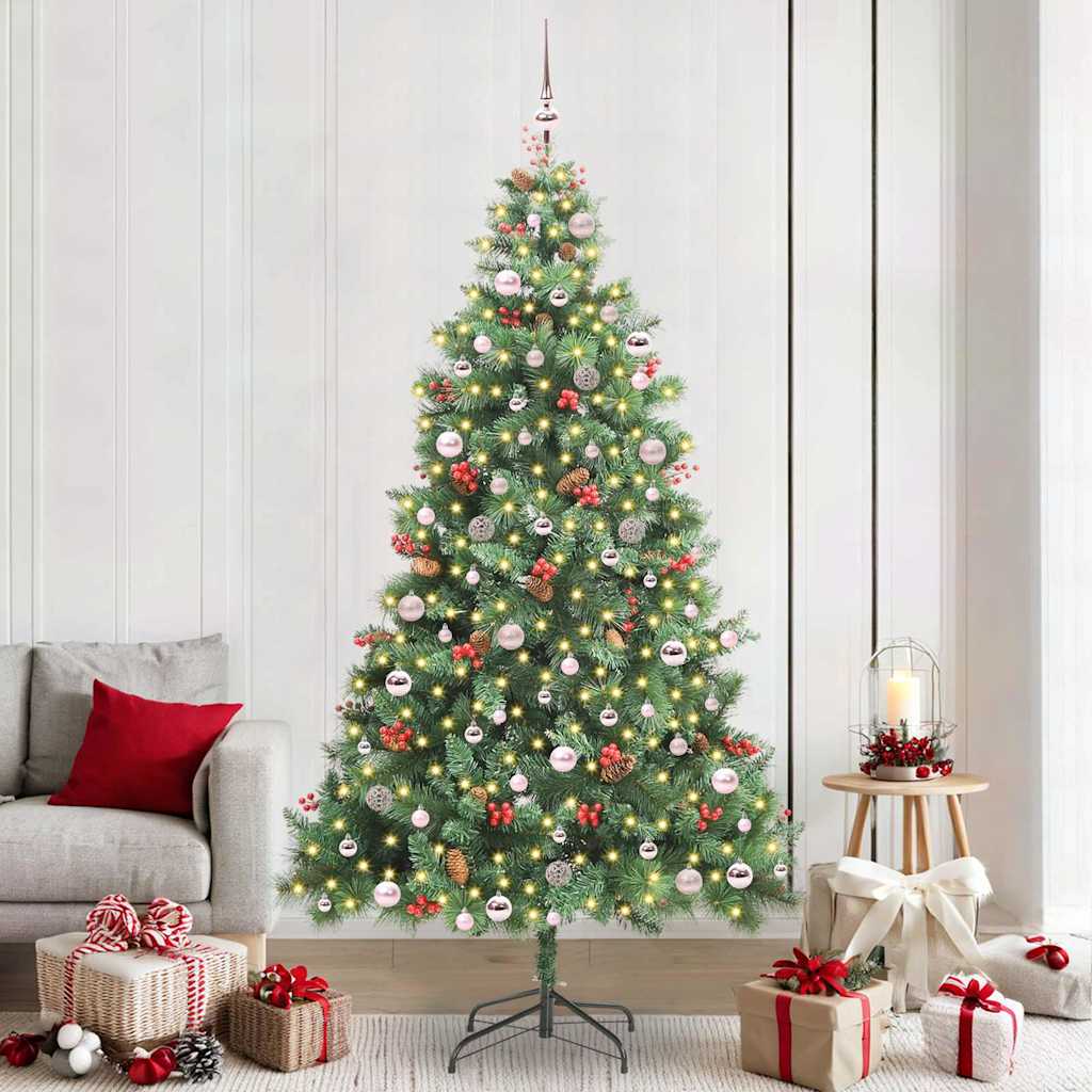 Artificial Christmas Tree Green 240 cm PVC and Metal