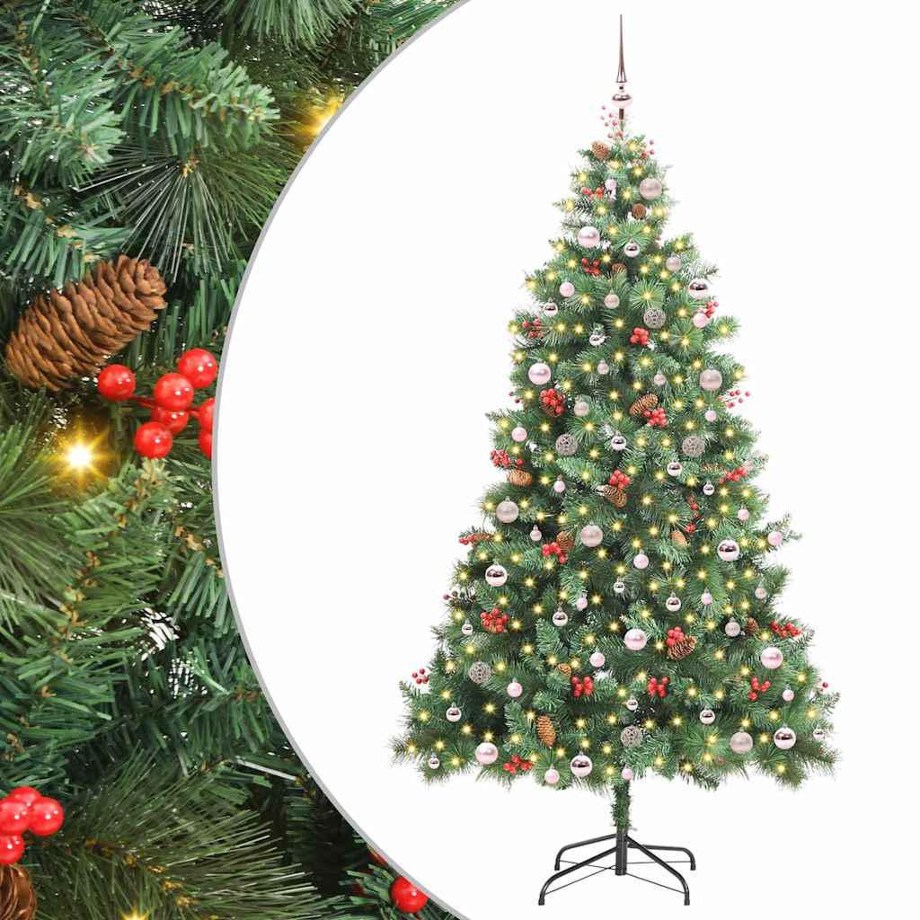 Artificial Christmas Tree Green 240 cm PVC and Metal