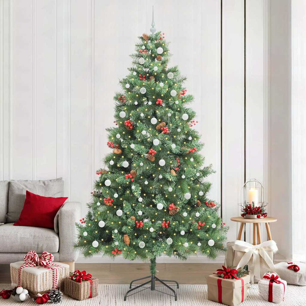 Artificial Christmas Tree Green 240 cm PVC and Metal