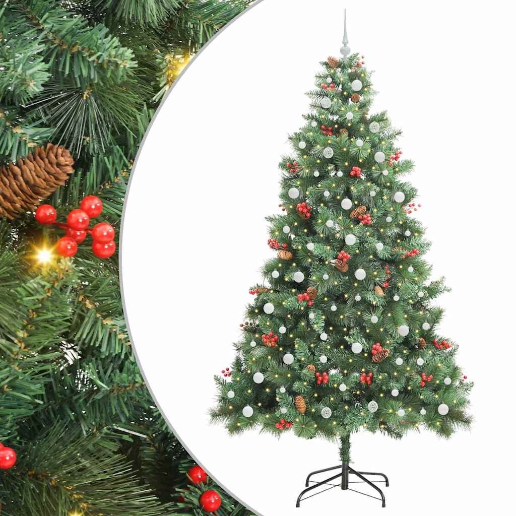 Artificial Christmas Tree Green 240 cm PVC and Metal