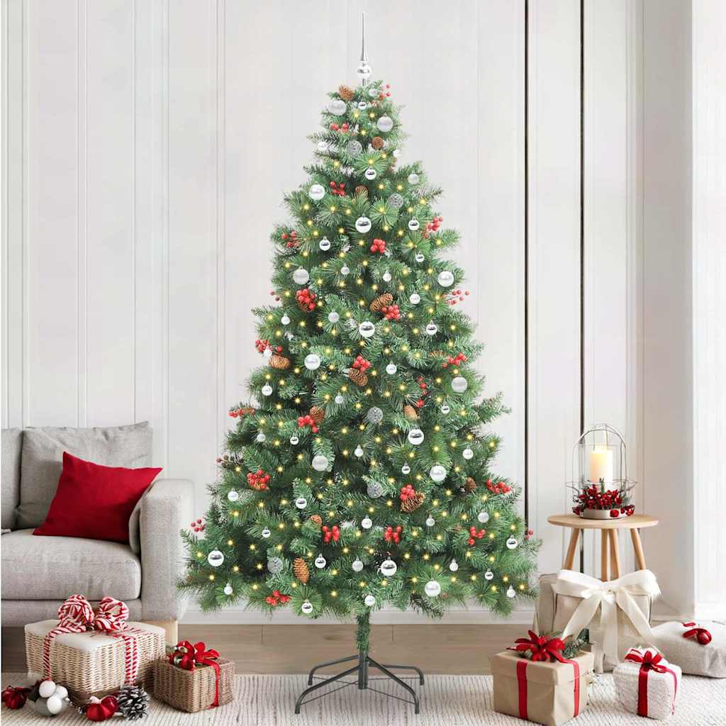 Artificial Christmas Tree Green 240 cm PVC and Metal
