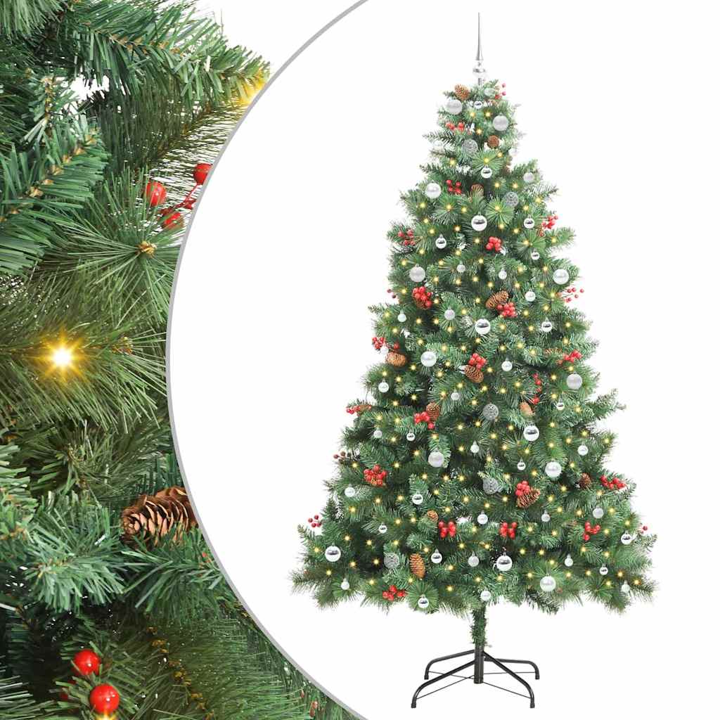 Artificial Christmas Tree Green 240 cm PVC and Metal