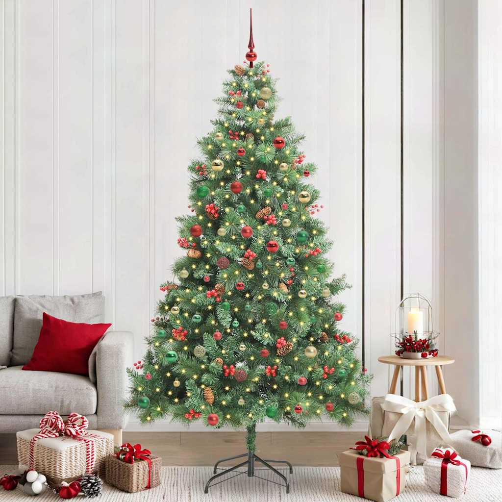 Artificial Christmas Tree Green 240 cm PVC and Metal