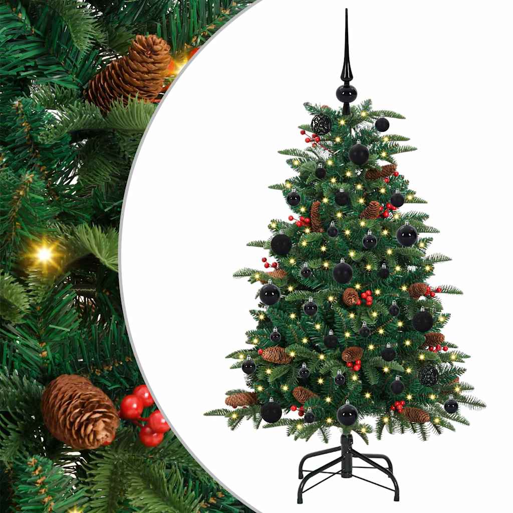 Artificial Christmas Tree with LED Strip Lights Green 120 cm