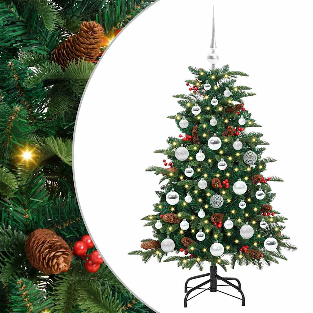 Artificial Christmas Tree with LED Strip Lights Green 120 cm
