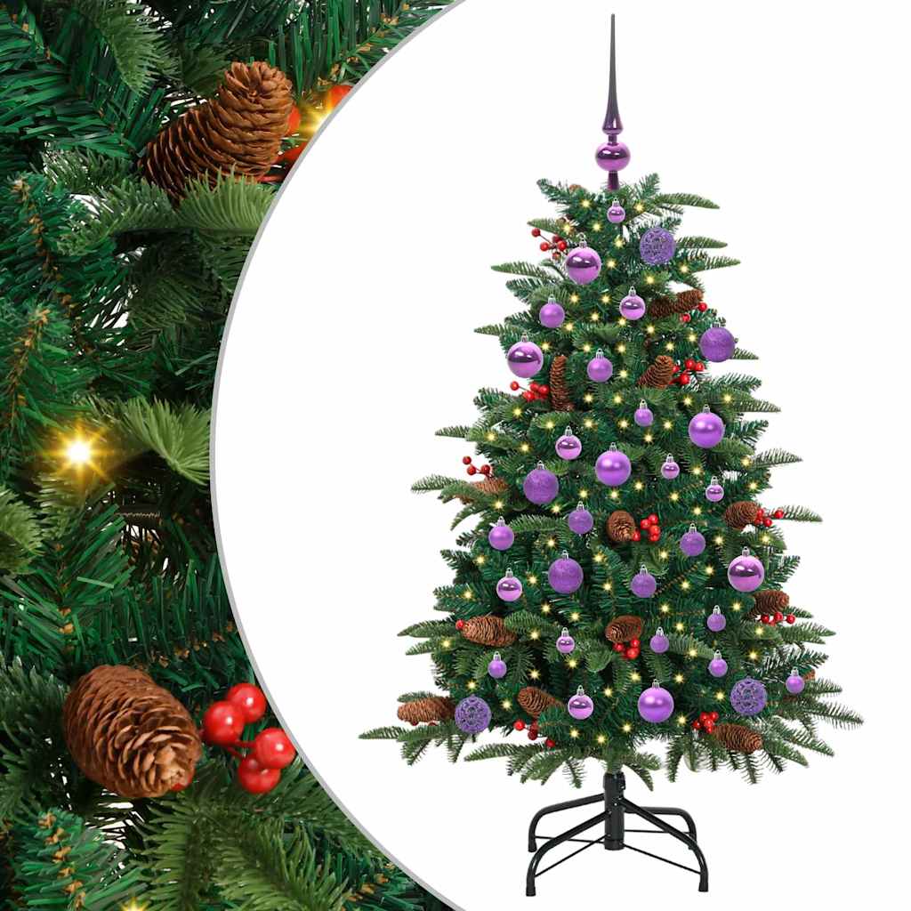 Artificial Christmas Tree with LED Strip Lights Green 120 cm