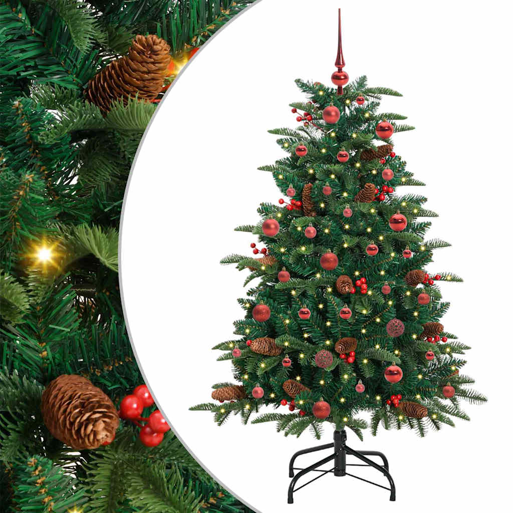 Artificial Christmas Tree with LED Strip Lights Green 150 cm