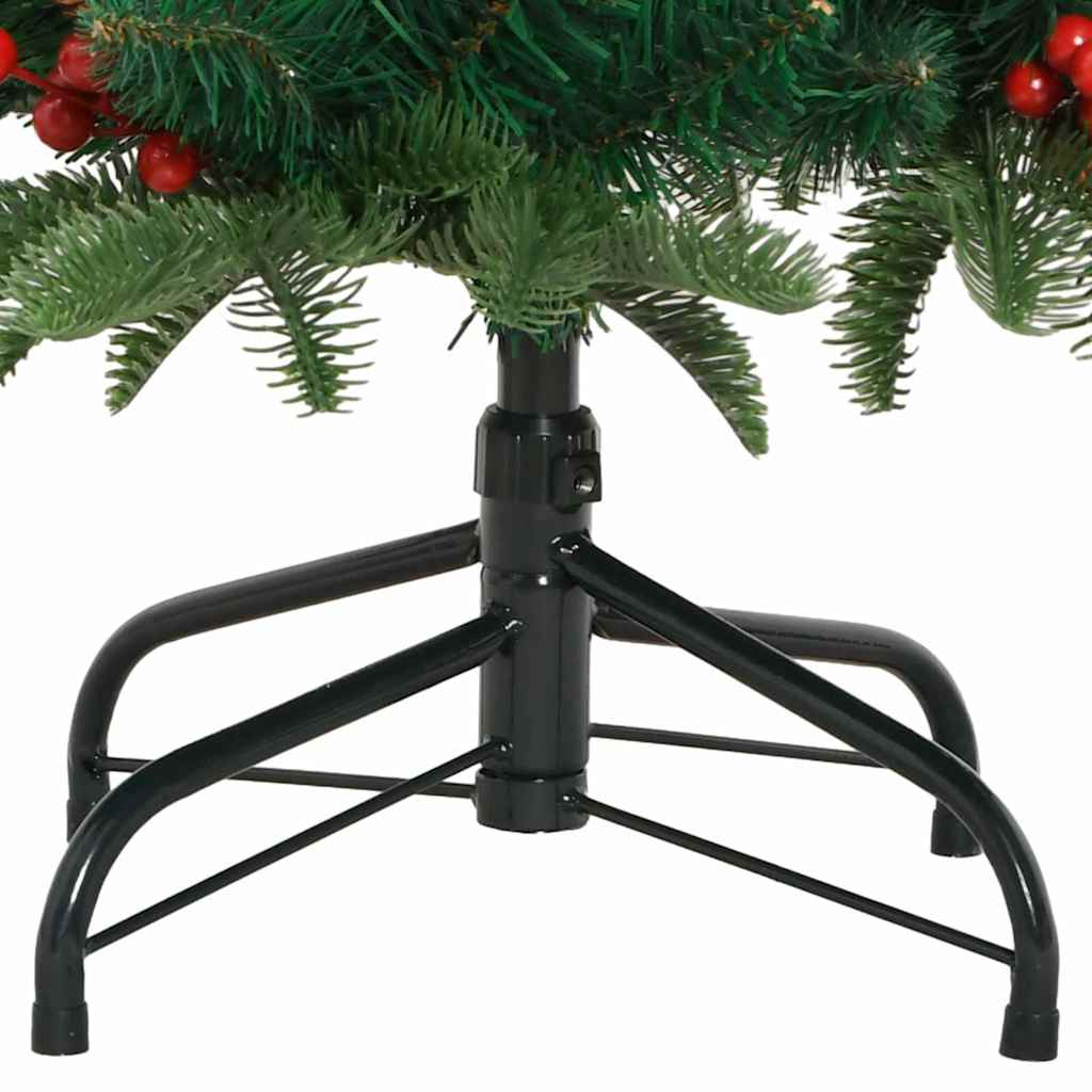 Artificial Christmas Tree with LED Strip Lights Green 150 cm