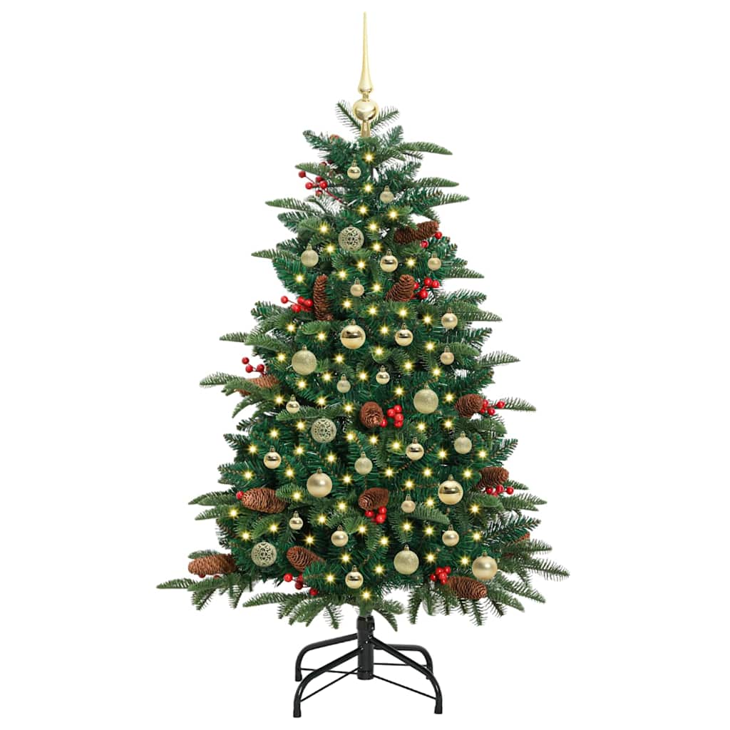 Artificial Christmas Tree with LED Strip Lights Green 150 cm