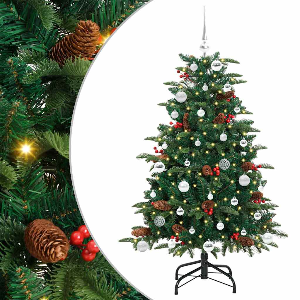 Artificial Christmas Tree with LED Strip Lights Green 150 cm