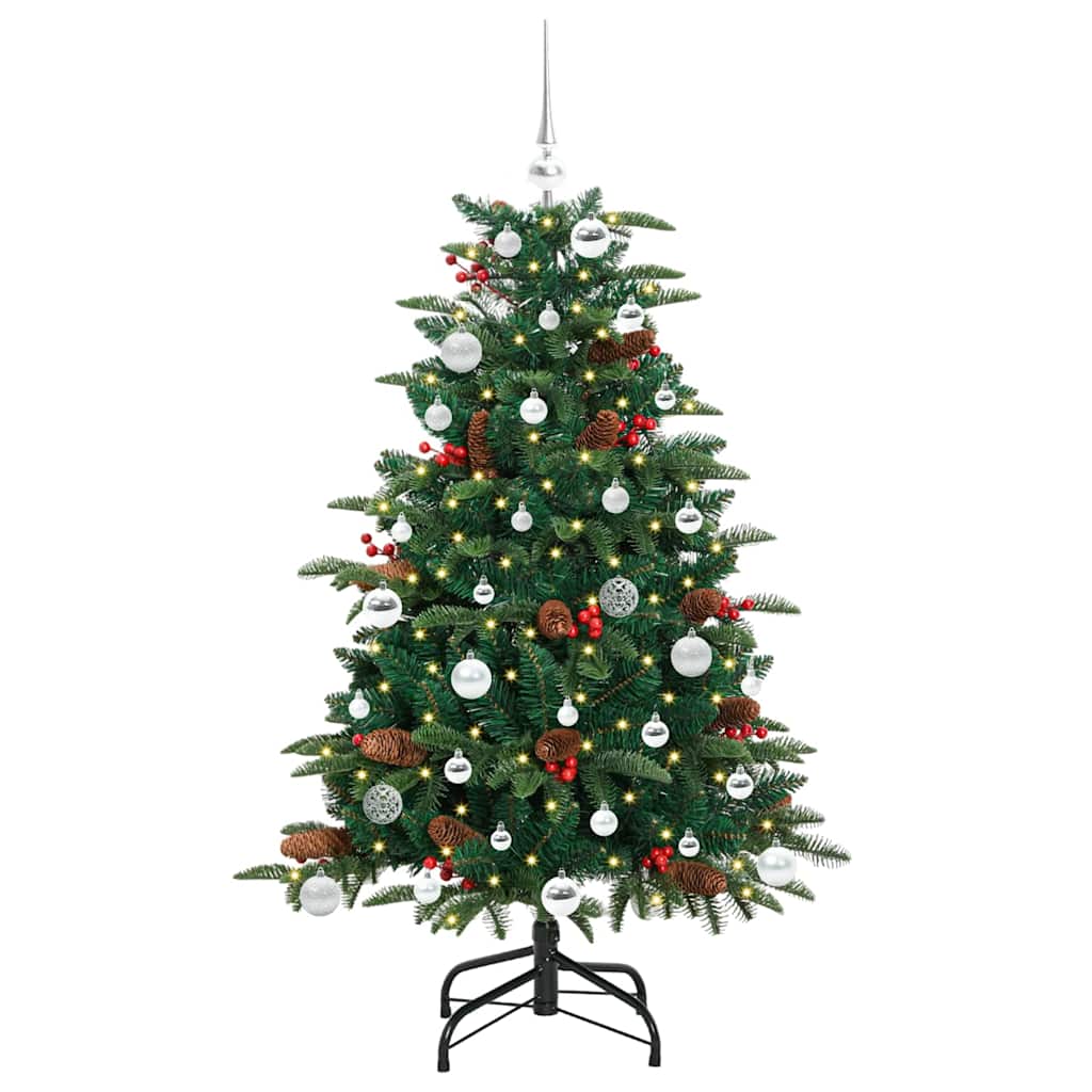 Artificial Christmas Tree with LED Strip Lights Green 150 cm
