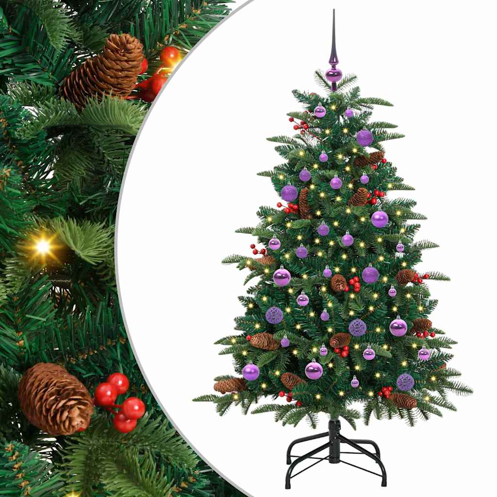 Artificial Christmas Tree with LED Strip Lights Green 150 cm