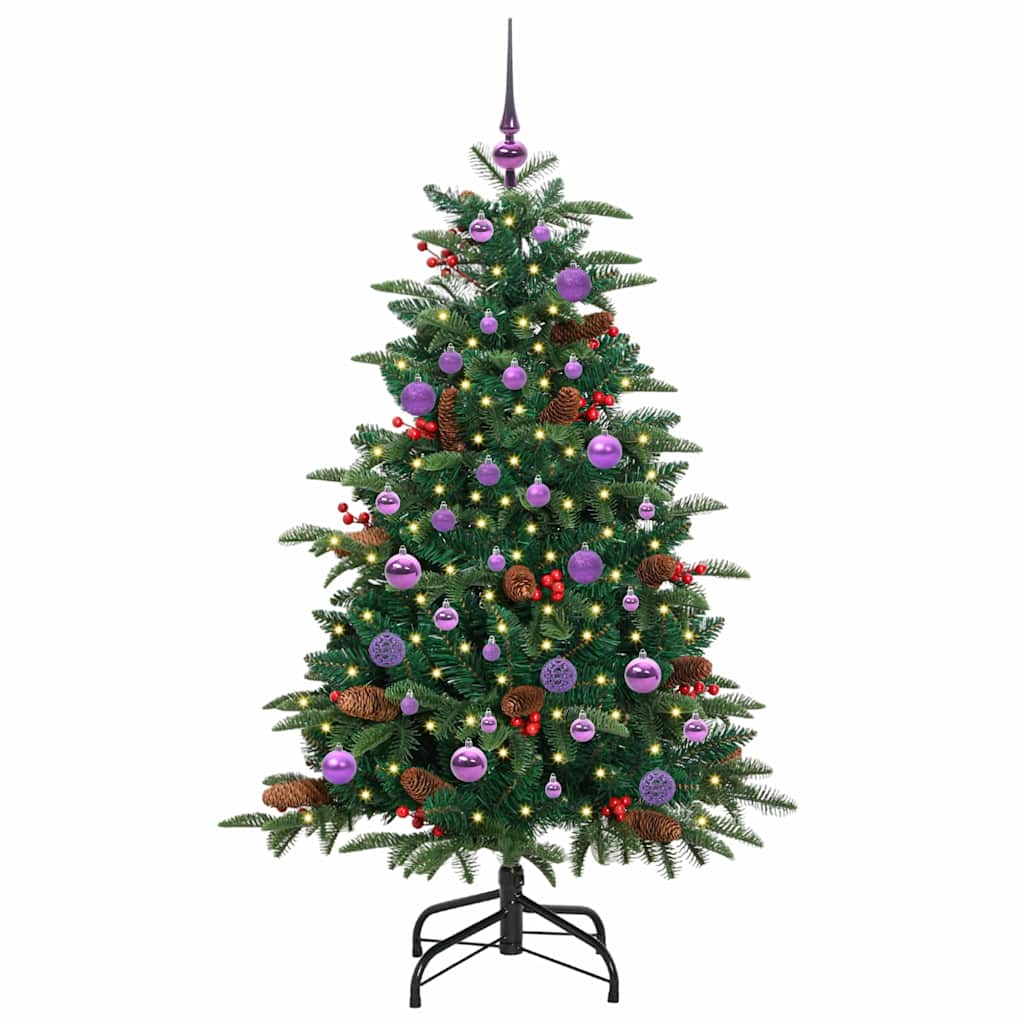 Artificial Christmas Tree with LED Strip Lights Green 150 cm