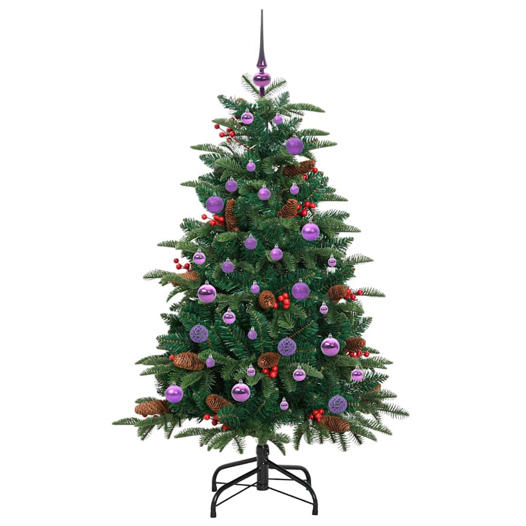 Artificial Christmas Tree with LED Strip Lights Green 150 cm