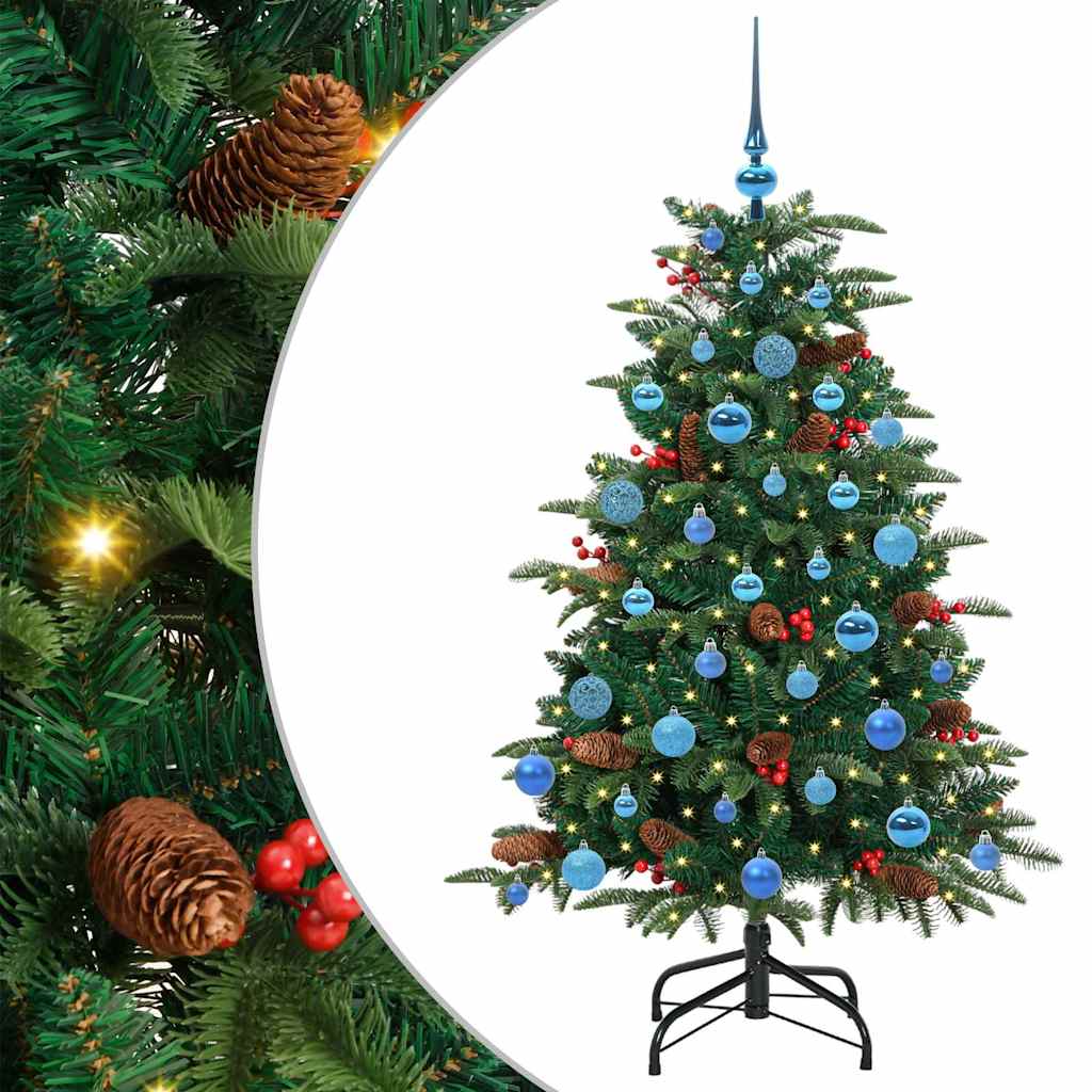 Artificial Christmas Tree with LED Strip Lights Green 150 cm