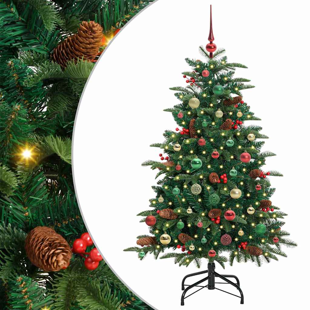 Artificial Christmas Tree with LED Strip Lights Green 150 cm