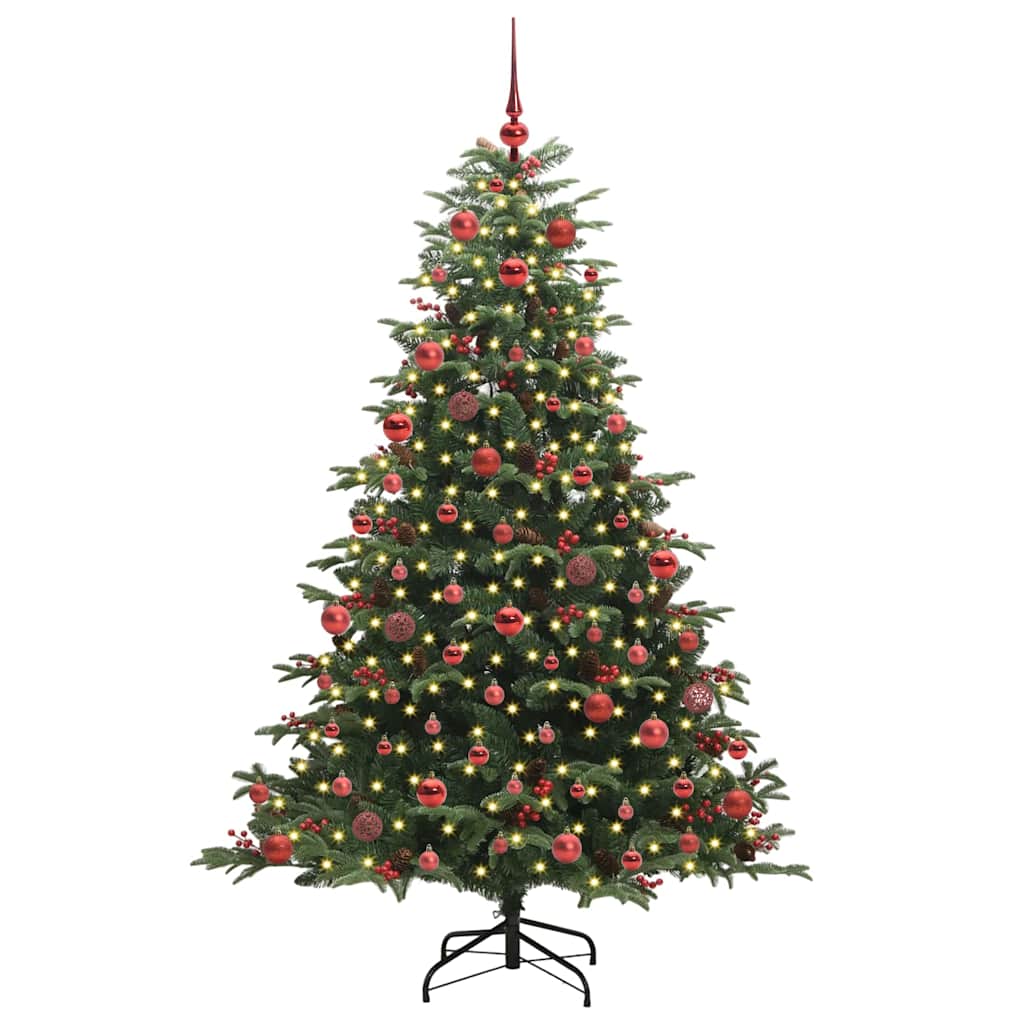 Artificial Christmas Tree with LED Strip Lights Green 180 cm