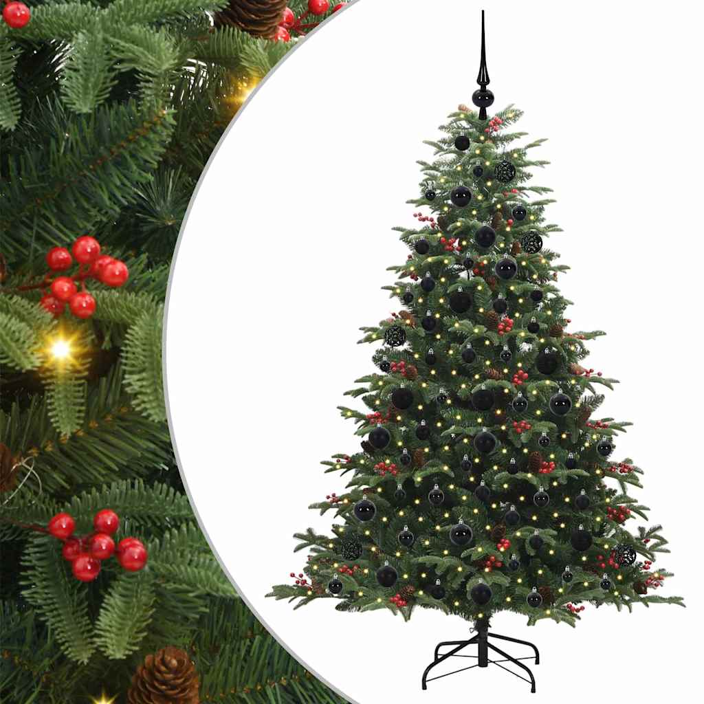 Artificial Christmas Tree with LED Strip Lights Green 180 cm