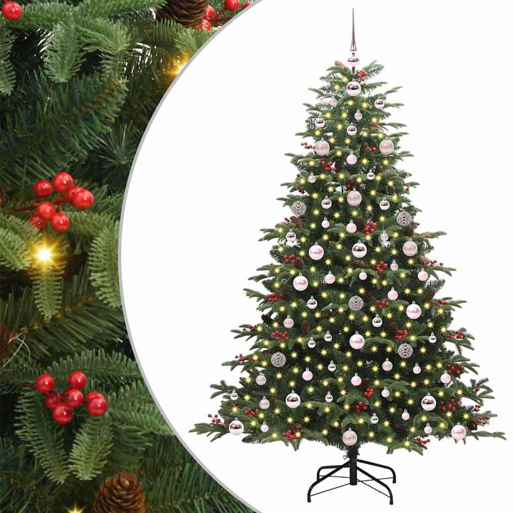 Artificial Christmas Tree with LED Strip Lights Green 180 cm
