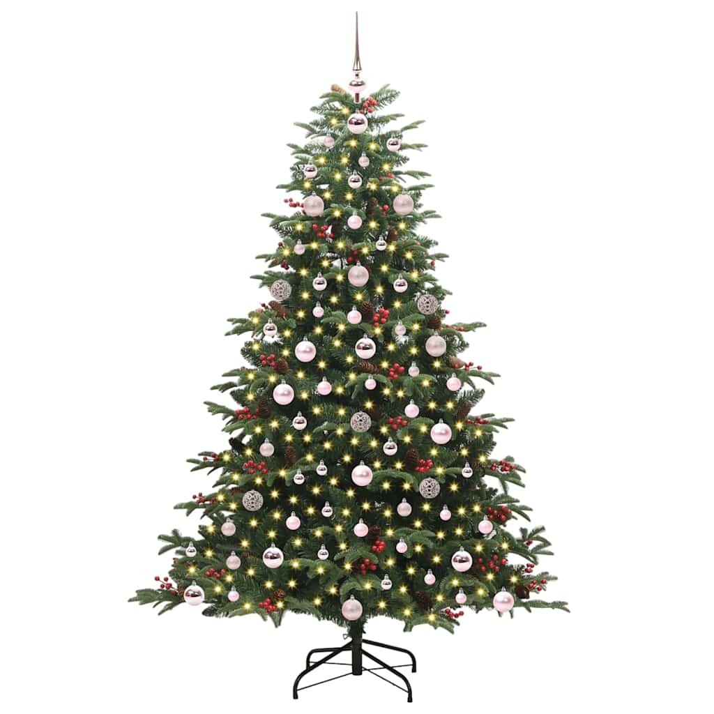Artificial Christmas Tree with LED Strip Lights Green 180 cm