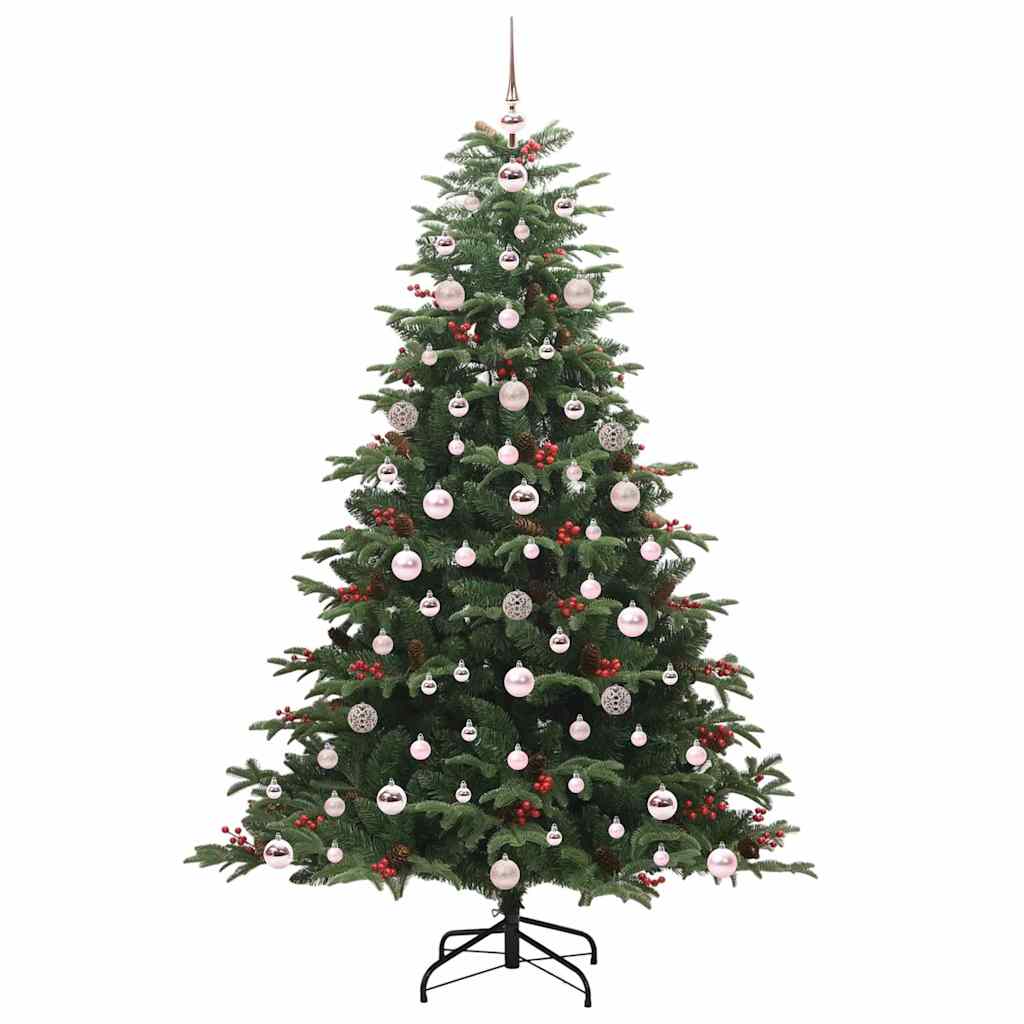 Artificial Christmas Tree with LED Strip Lights Green 180 cm