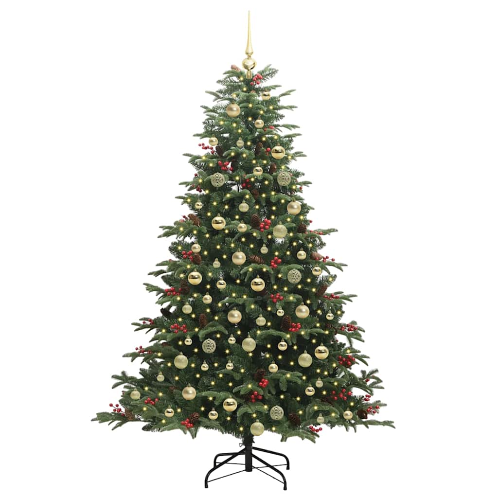 Artificial Christmas Tree with LED Strip Lights Green 180 cm