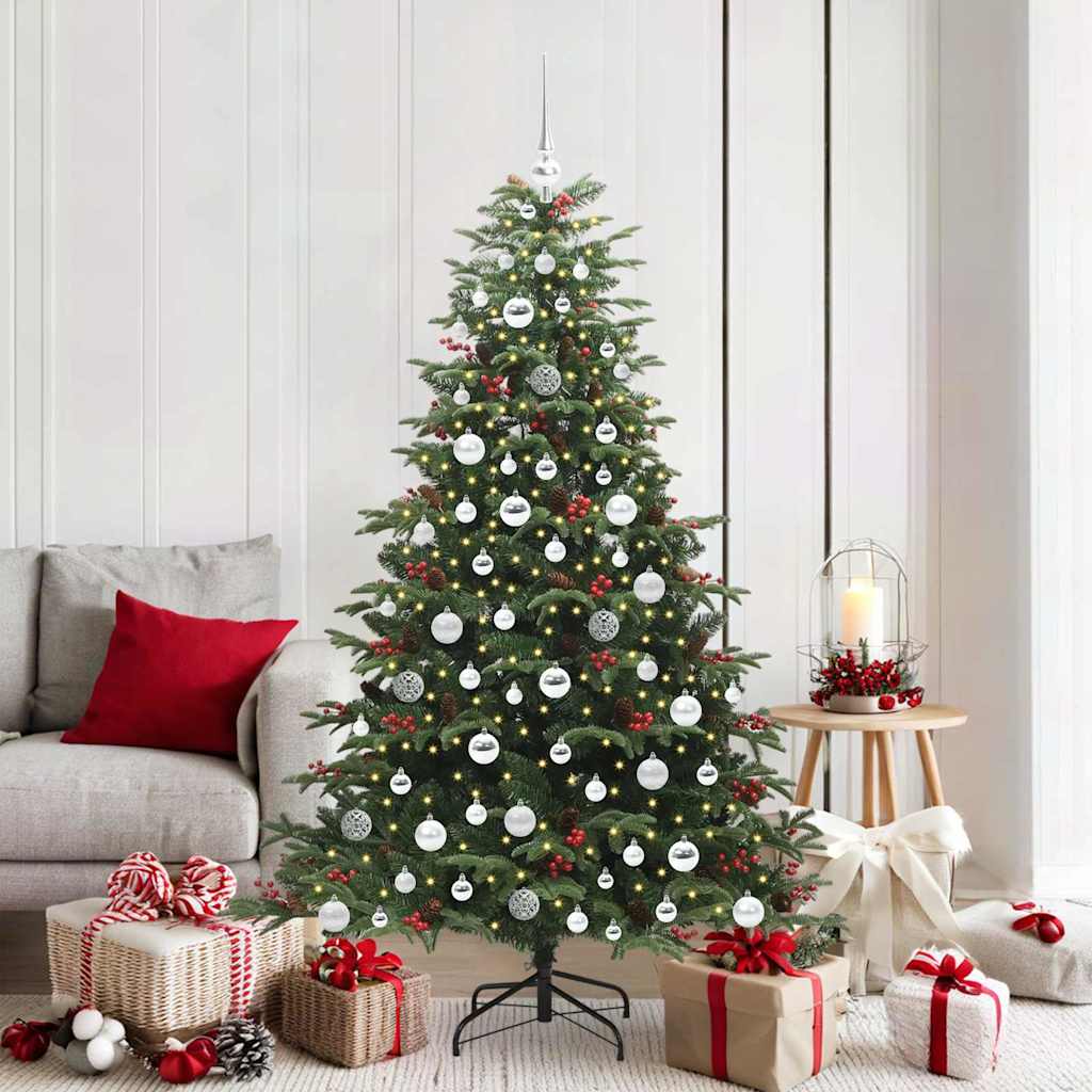 Artificial Christmas Tree with LED Strip Lights Green 180 cm