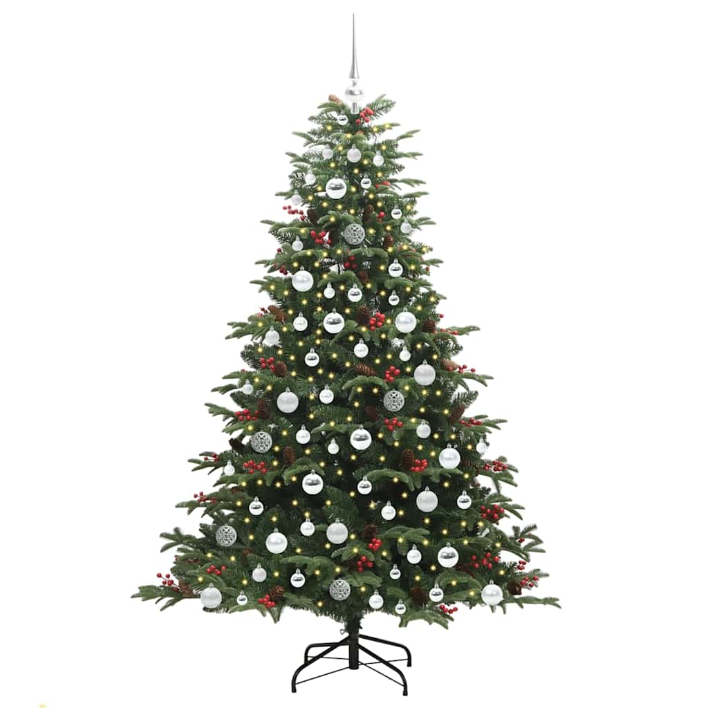Artificial Christmas Tree with LED Strip Lights Green 180 cm
