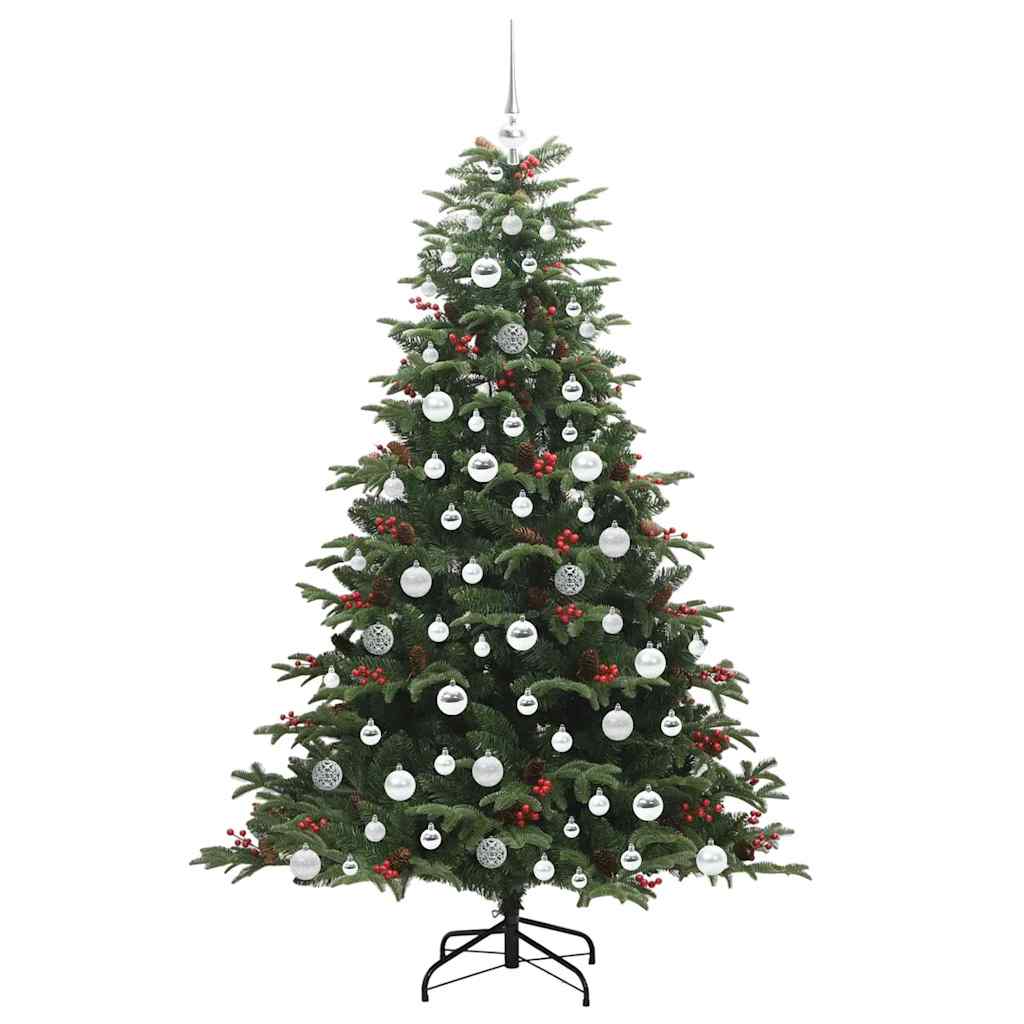 Artificial Christmas Tree with LED Strip Lights Green 180 cm