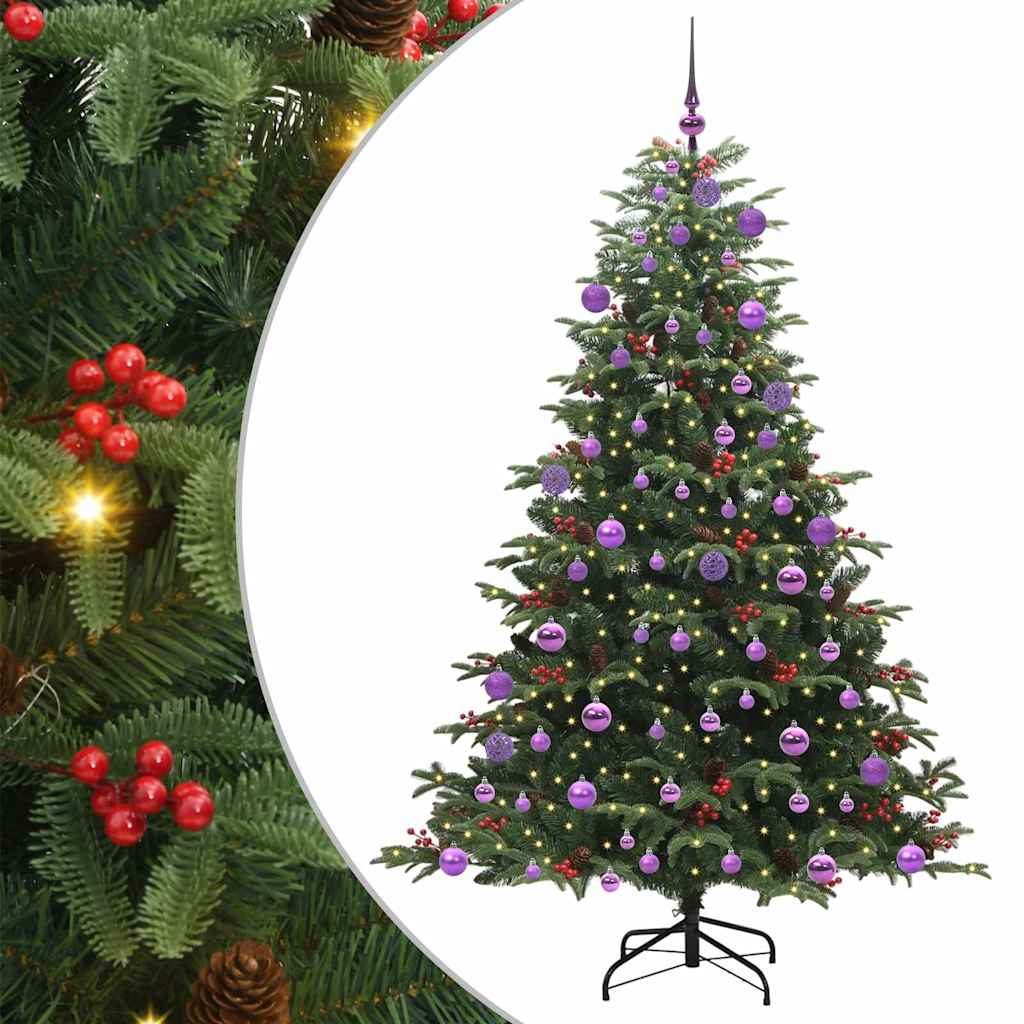 Artificial Christmas Tree with LED Strip Lights Green 180 cm