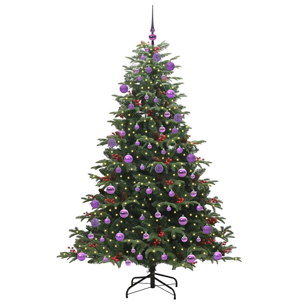 Artificial Christmas Tree with LED Strip Lights Green 180 cm