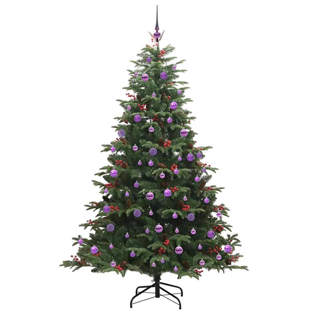 Artificial Christmas Tree with LED Strip Lights Green 210 cm