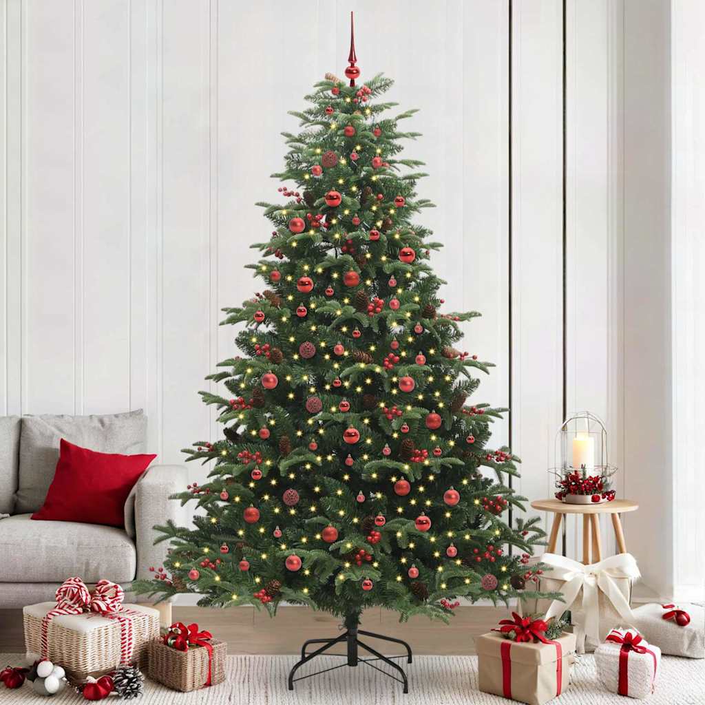 Artificial Christmas Tree with LED Strip Lights Green 240 cm