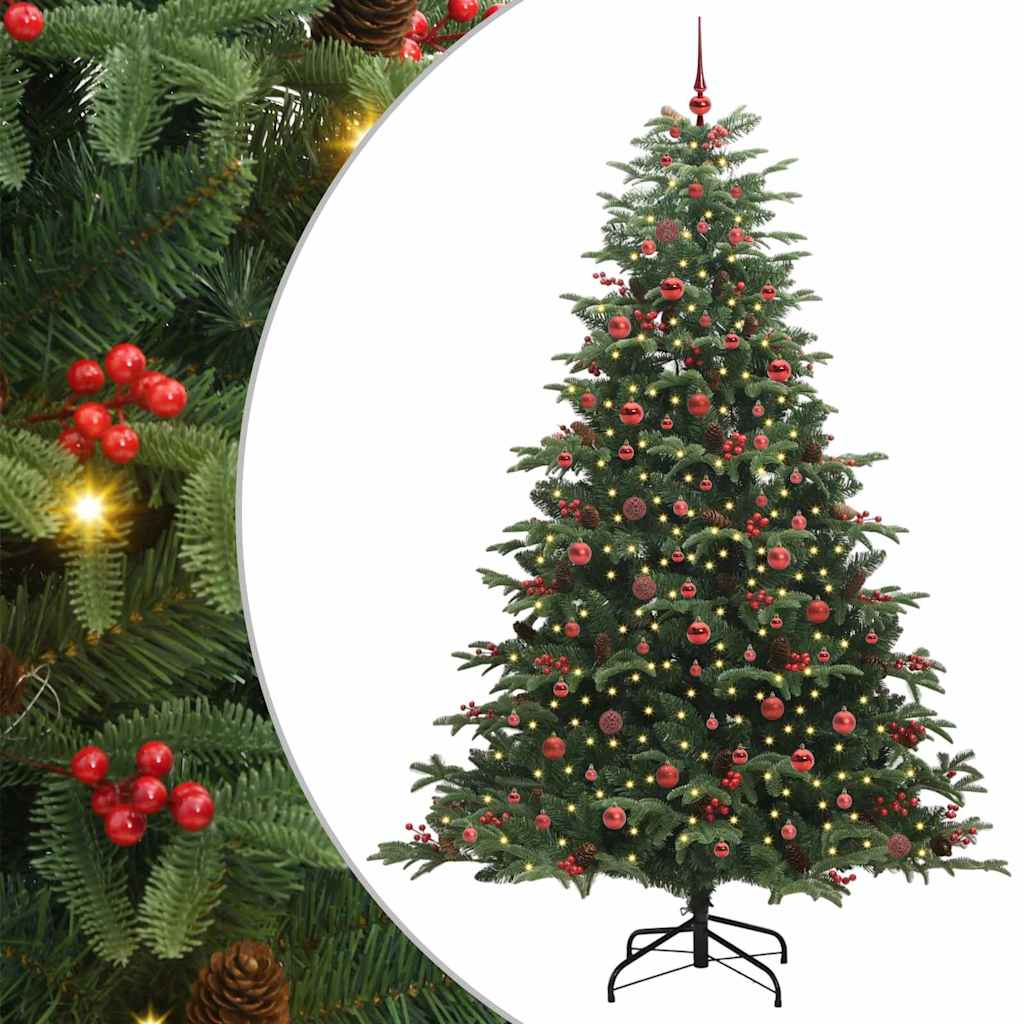 Artificial Christmas Tree with LED Strip Lights Green 240 cm