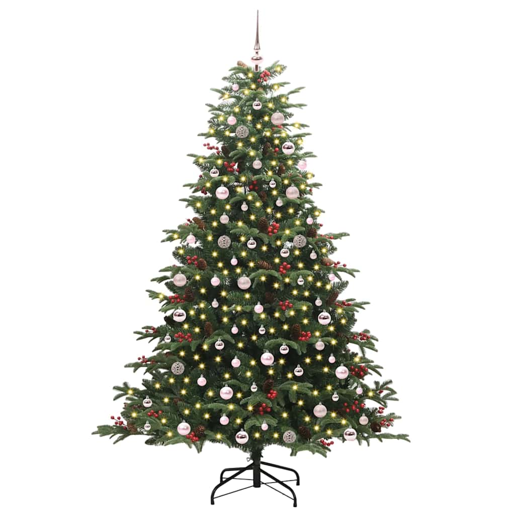 Artificial Christmas Tree with LED Strip Lights Green 240 cm