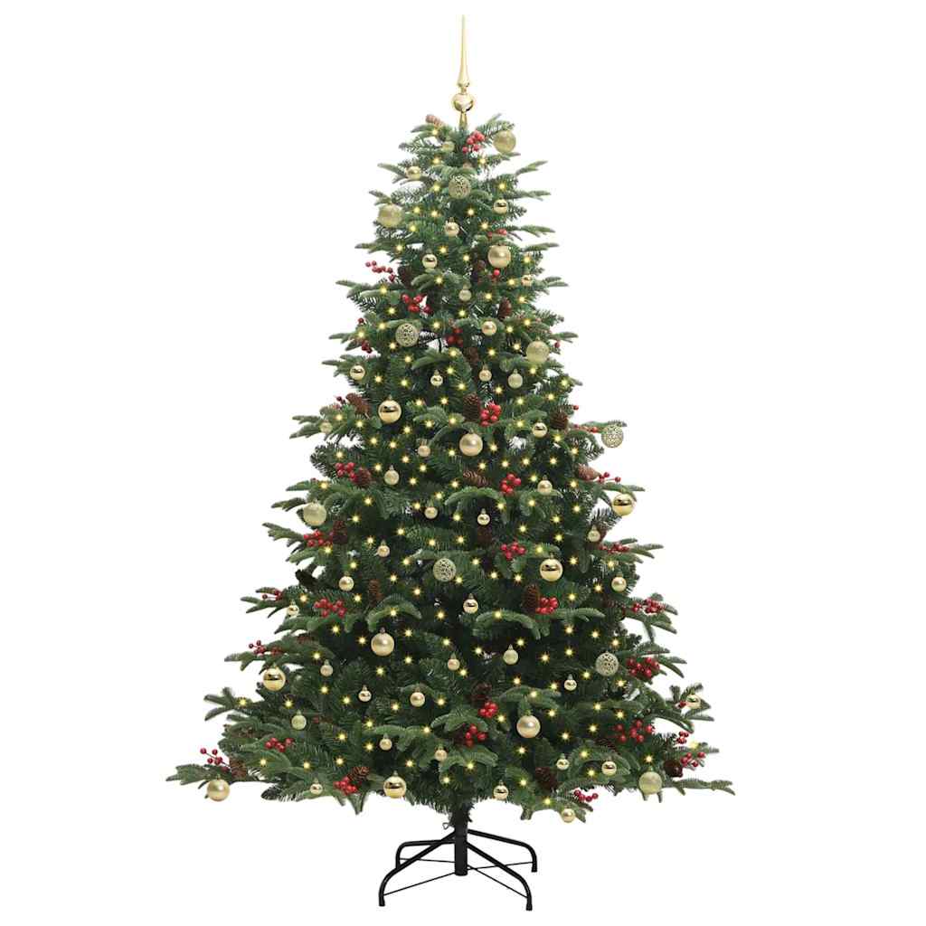 Artificial Christmas Tree with LED Strip Lights Green 240 cm