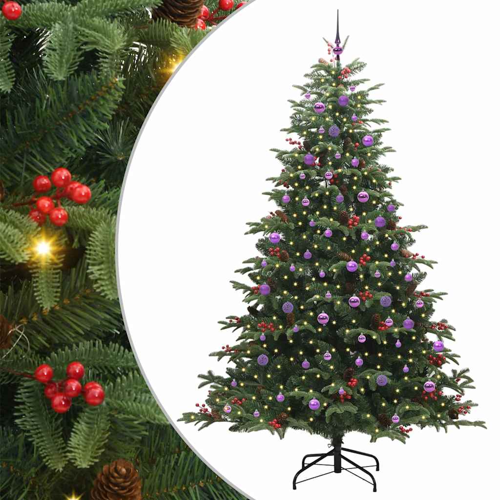 Artificial Christmas Tree with LED Strip Lights Green 240 cm