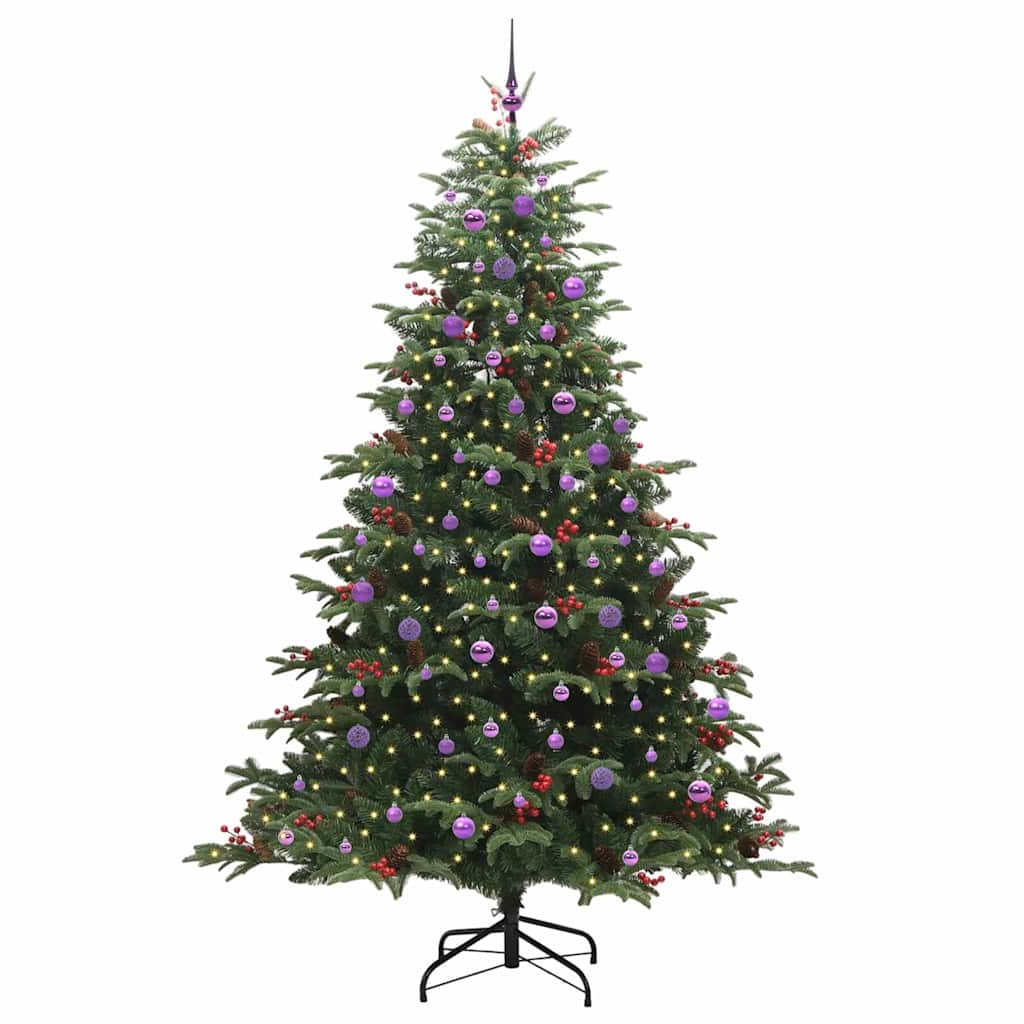 Artificial Christmas Tree with LED Strip Lights Green 240 cm
