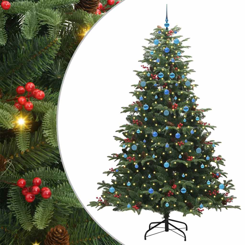 Artificial Christmas Tree with LED Strip Lights Green 240 cm