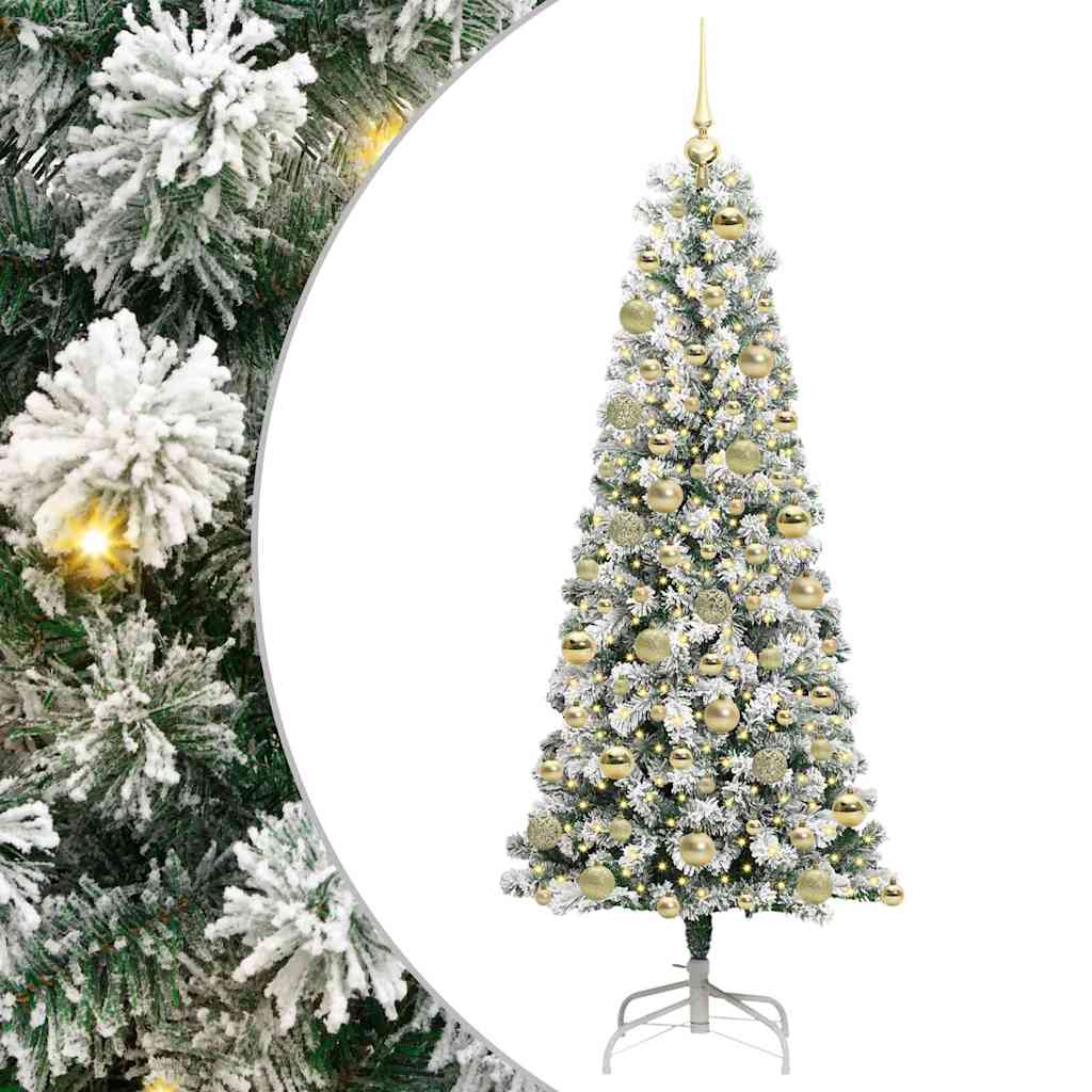 Artificial Hinged Christmas Tree 180 cm PVC