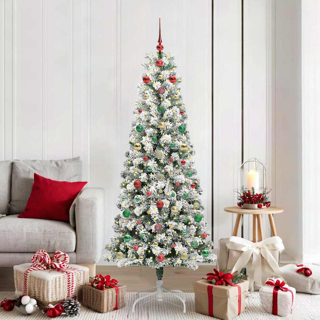 Artificial Hinged Christmas Tree 180 cm PVC
